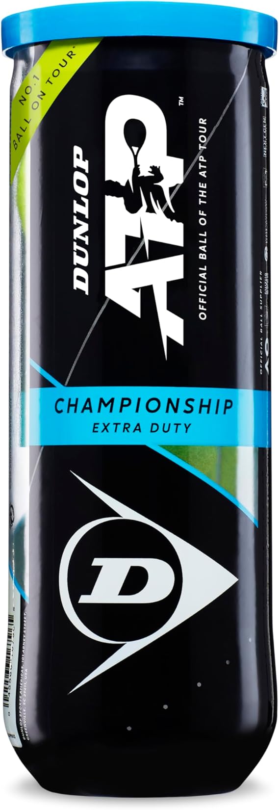 Dunlop Sports ATP Championship Tennis Balls, (3-Ball Can)