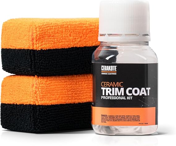 CERAKOTE Ceramic Trim Coat Black Plastic Restorer for Cars, 4 oz