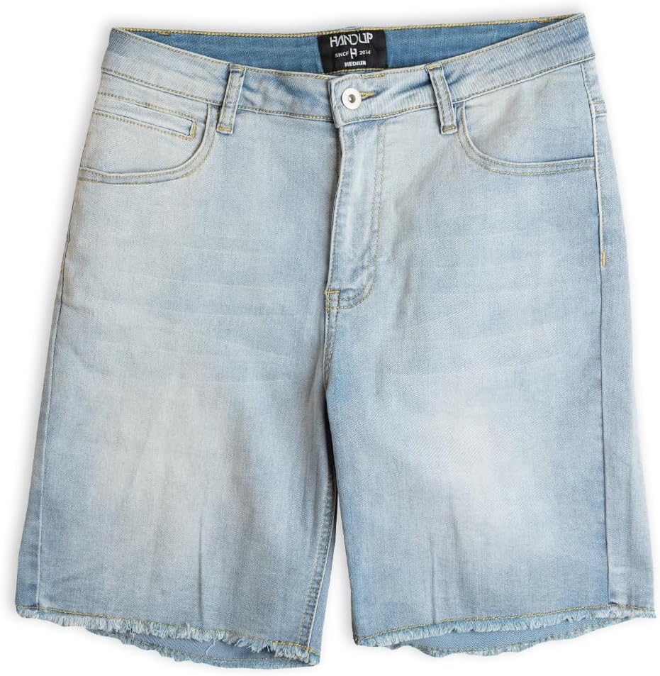 Handup Athletic Jean Short - JORT - 4-Way Super Stretch Denim Short - Athletic Shorts with Back Pockets