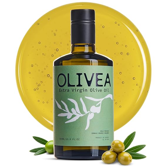 OLIVEA Organic High Polyphenol Greek Olive Oil (500+ mg/kg), 500ml