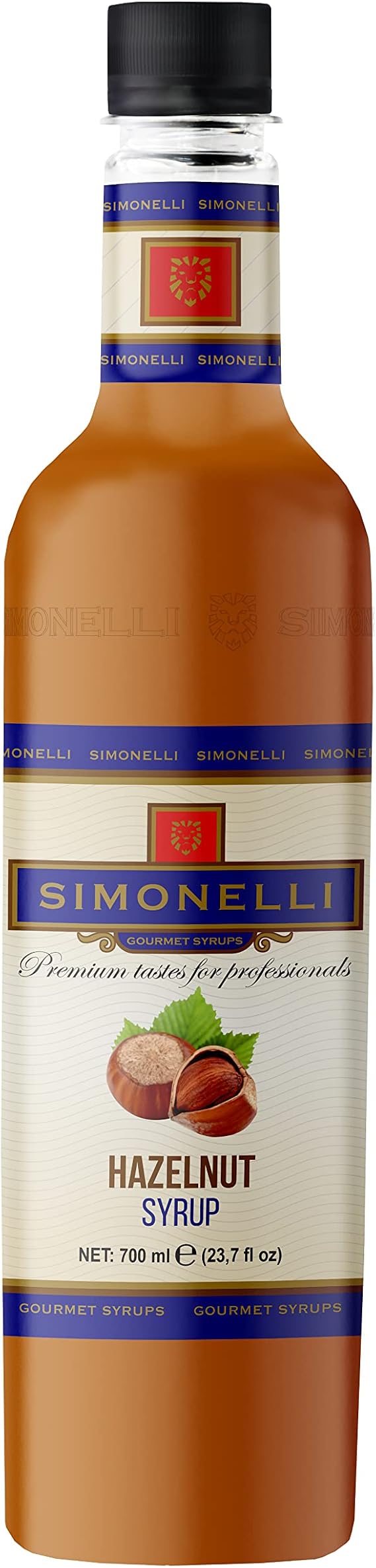 SIMONELLI Coffee Syrup Hazelnut Flavored 70 cl + PUMP