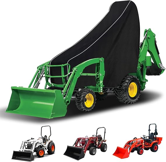 Waterproof Compact Tractors Cover Replace for John Deere 1025R 2520/ Kubota | 600D Oxford Cloth Utility Tractors Cover for Snow Rain Dust Protection