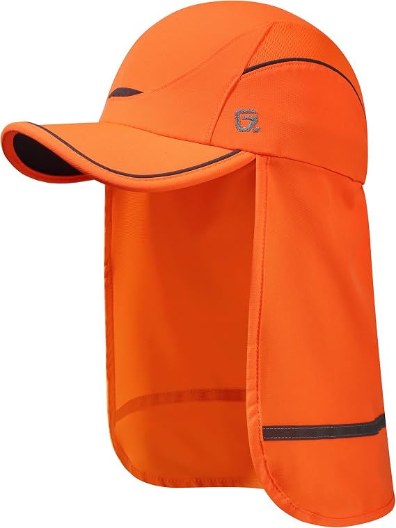 GADIEMKENSD 360 Reflective Work Hat with Neck Shade, UPF50+ Sun Protection, Breathable Mesh, Sweat Wicking