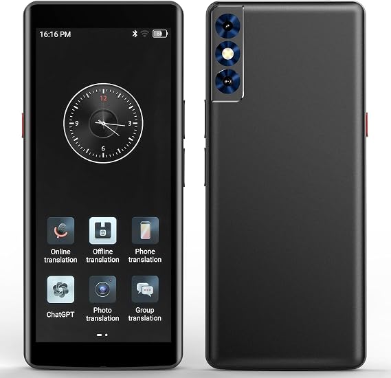 Language Translator Device, Two Way Real-Time Voice Translation, Support 139 Languages with 5.5 HD Inch Touch Screen, and Accents with WiFi/Offline/Photo Support for Travel, Learning and Business