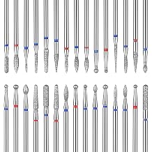 Sibba 30PCS Diamond Nail Drill Bits Set Professional Electric Nail Drill Bit Upgraded Cuticle Cleaner for Acrylic Gel Nails Cuticle Care Manicure & Pedicure All-in-One Nails Art Kit for Salon Home Use