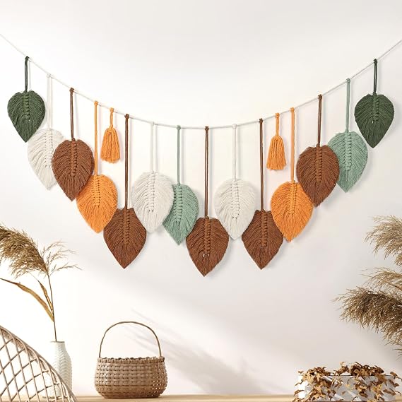 Betylifoy Macrame Wall Hanging Large Macrame Leaves Tapestry Boho Decor