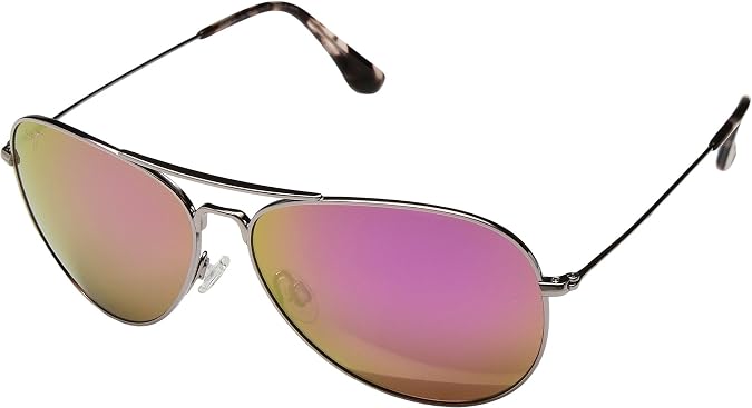 Maui Jim Men's & Women's Mavericks Polarized Teardrop Sunglasses, Rose Gold/Maui Sunrise Polarized, Large Fit