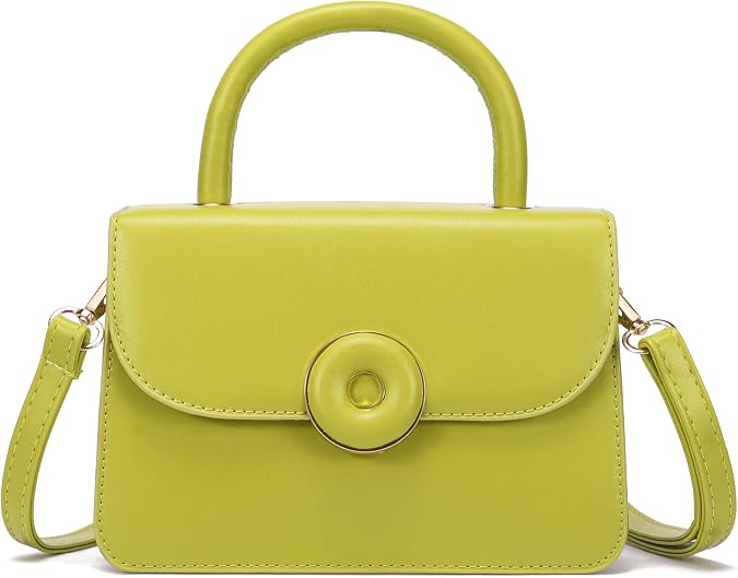 Mini Crossbody Bag for Women, Cute Mini Purse, Ladies Small Top Handle Satchel, Trendy Daily Clutch PU Leather