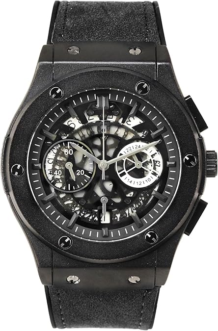 Techno Pave Men's Skeleton Dial Watch - 44mm Luxury Design, Adjustable Leather Strap, and Bold Hip-Hop Aesthetics