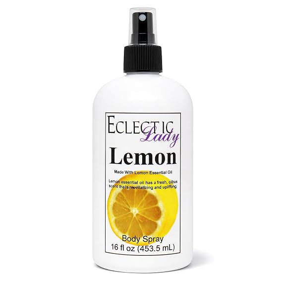 Eclectic Lady Lemon Body Spray, Double Strength, 16 ounces, Body Mist