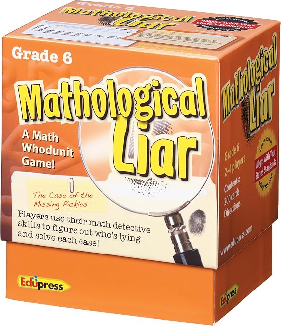 Edupress Mathological Liar Game, Grade 6 (EP63399)