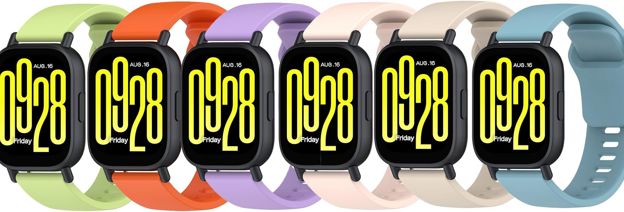 Compatible with BooaBei T19P/Banlvs G36/Dirrelo GT01/SOMTLERK A221/TOOBUR IDW16/Kumi GW5/KEEPONFIT IDB03 IDW26/Mibro Watch Lite 2/WalkerFit A2 Pro Watch Band Replacement Silicone Strap Wristband