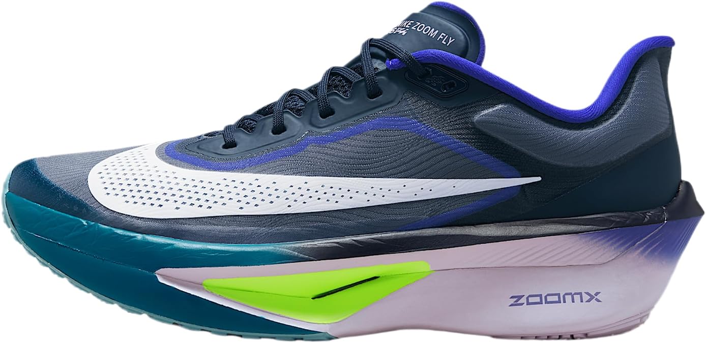 Nike Zoom Fly 6 Men's Road Racing Shoes (Obsidian/Persian Violet/Volt/White) Size 8