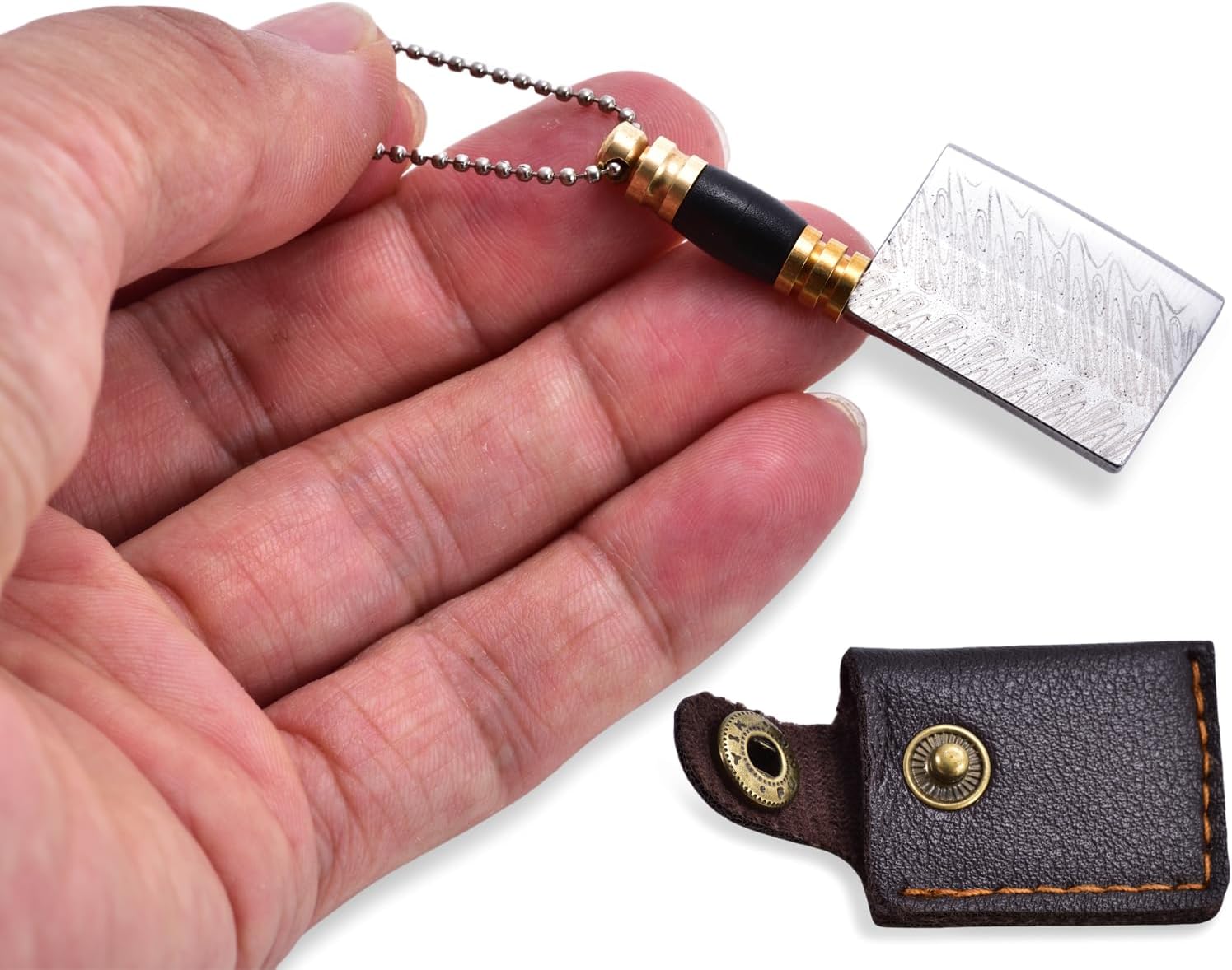 Super Mini Sheath Knife Camping Knife Outdoor Knife Neck Knife Stainless Steel Pendant Decoration Very Cute with Sheath Weight Only 9 Grams Style D