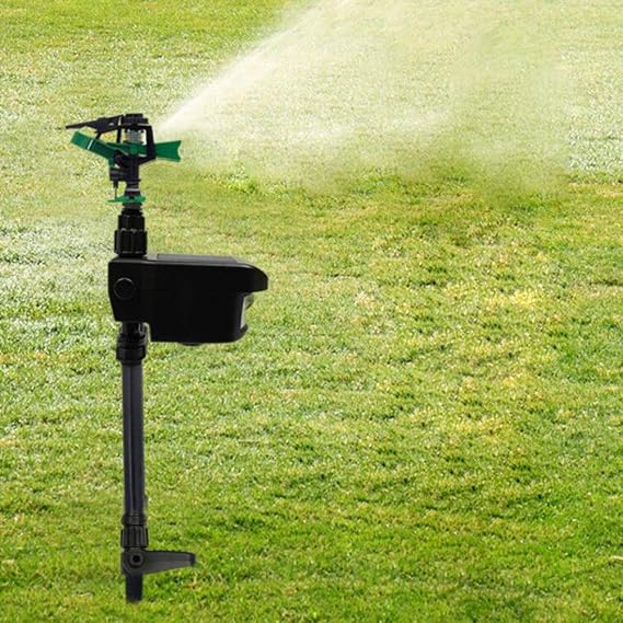 Sprinkler Solar Powered Motion Activated Sprinkler Water Spray for Farmland, Lawn, Garden, Courtyard