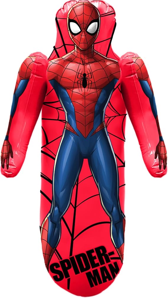 Marvel Spider-Man Shaped Bop Bag - Inflatable Punching Bag, Inflates to 42 Inches