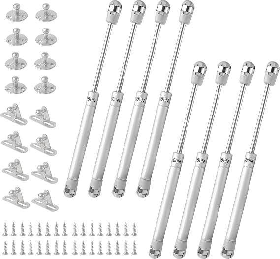 WENLISELL 8 Pcs Gas Strut Stay 80N, Kitchen Cupboard Door Gas Lift Strut