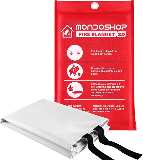 Silicone Fire Blanket for Kitchen Emergency, Fire Extinguisher for Home
