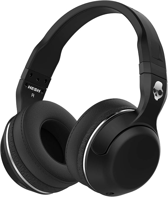 Skullcandy Hesh 2 Over-Ear Wireless Headphones, 15 Hr Battery, Microphone, Works with iPhone Android and Bluetooth Devices - Black