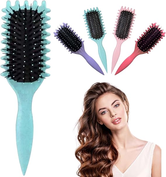 Curl Defining Brush New Curly Hair Products for Wet & Dry Hair (Green)