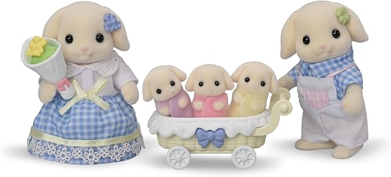 Calico Critters - Flora Rabbit Family - Dollhouse Figures