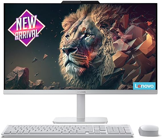 Lenovo 24" All-in-One Desktop | Ultra-Fast Intel Quad-Core CPU | 16GB RAM | 128GB SSD | Full HD Display | Wi-Fi 6 | Bluetooth | HDMI Out | USB & Ethernet Ports | Windows 11 | Wireless Keyboard & Mouse
