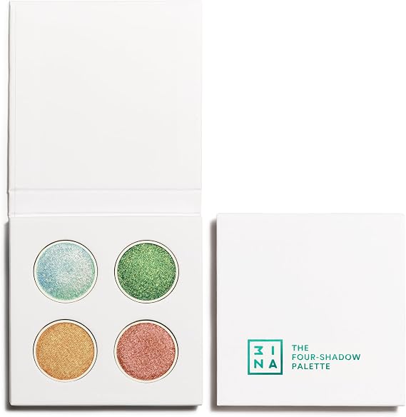 3INA MAKEUP - The Four-Shadow Palette - Multicolored Eyeshadow Palette - Metallic & Multichromatic Finish - Highly Pigmented