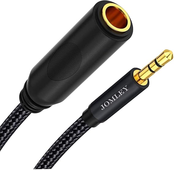 1/4 to 3.5mm Adapter 1 FT, TRS 6.35mm Female to 3.5mm Male Headphone Adapter, 1/4 inch Female to 1/8 inch Male Audio Cable Adapter for Headphones, Amplifiers, Guitar