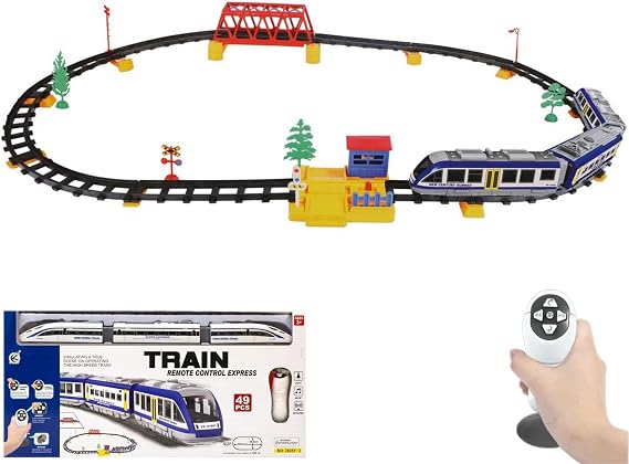Giffy/Oyuncak Pilli Uzaktan Kumandalı 49 Parça Manyetik Tren Seti Vagonlar Mıknatıs İle Bağlanır Sesli Ve Işıklı 264 Cm Ray Uzunluğu