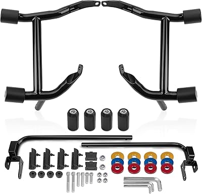 Saddlebag Guards Crash Bars Tip-Over Bar Rails Rear Saddlebag Support Bracket Protection Kit for Harley Touring Road King StreetRoadElectra Glide Ultra Classic Ultra Limited 2014-2025