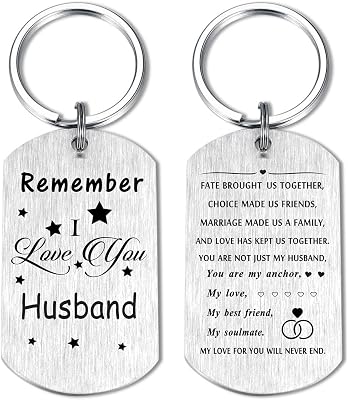 Resdink I Love You Gifts for Him Men, Love Keychain Gifts for Man Husband Boyfriend Man Fun