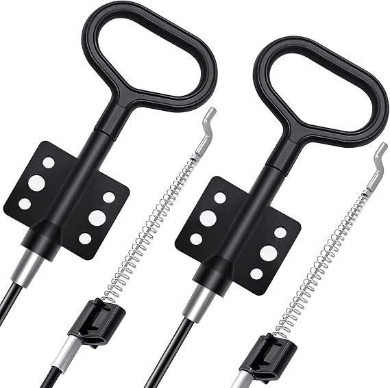 Recliner Pull Cable Replacement Parts, D-Ring Release Pull Handle with S Tip for Sofa and Couch Recliner Repair, Exposed Length 5Inch - 2 Pack