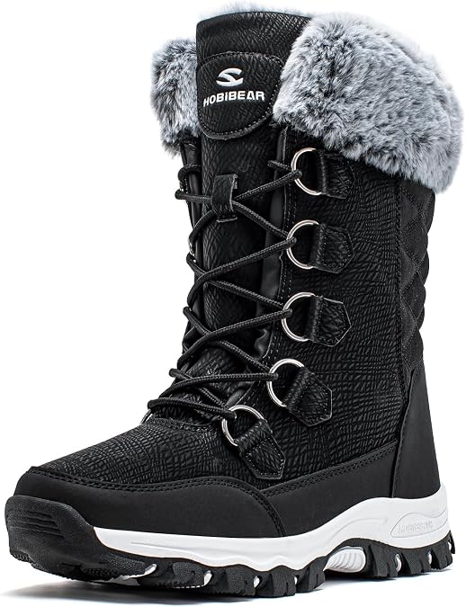 HOBIBEAR Women's Winter Snow Boots Warm Faux Fur