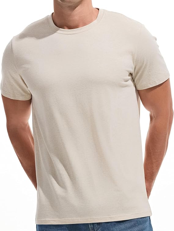 VEIISAR Crew Neck T-Shirts Premium Men's T-Shirts Soft and Fitted T-Shirt Casual Stylish Tee