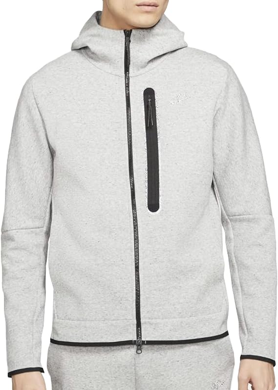 Nike Sportswear Tech Fleece Men's Full-Zip Hoodie (X-Large, Dark Grey Heather/Black)
