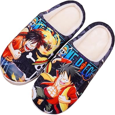 Anime Slipper Soft Plush House Slippers Women Men Winter Anti-slip Indoor Outdoor Slip on Shoes