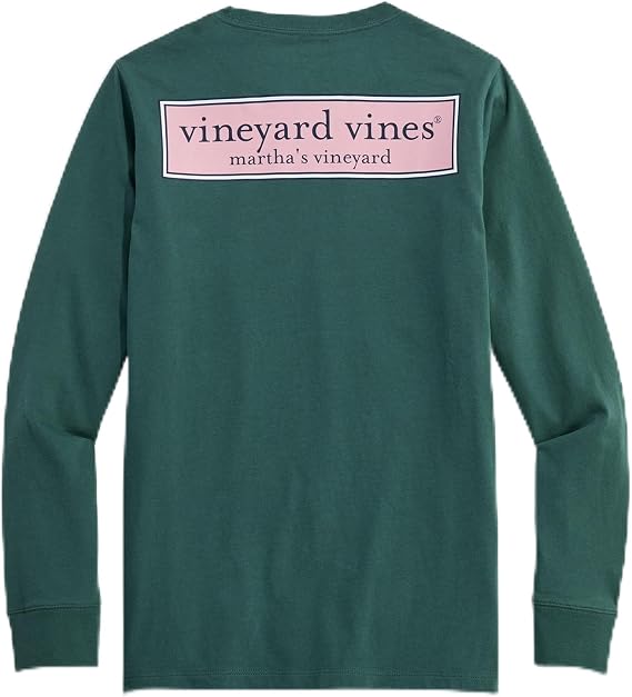 vineyard vines Boys' Classic Logo Box Long-Sleeve Pocket Tee