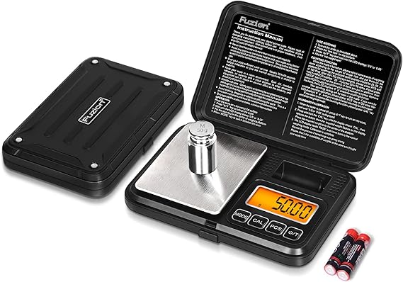 Fuzion Digital Pocket Gram Scale 200g/0.01g with 50g Calibration Weight