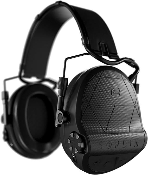 Sordin Supreme T2 Tactical Hearing Protection - Active Modular Ear Muffs with Leather Headband and Sound Amplification