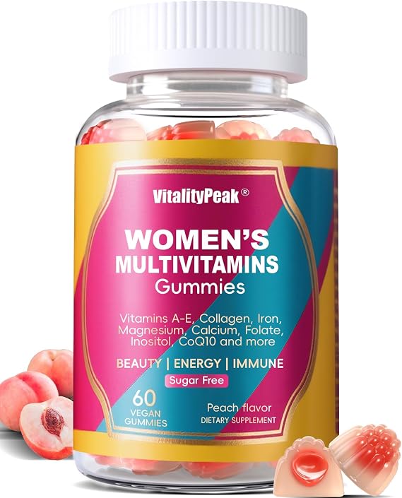 Methylated Multivitamin Gummies for Women | Womens Multivitamin Gummies with Methylated Folate, Iron, Biotin & Inositol | Sugar Free Womens Daily Vitamin for Energy, Immune, Hair & Skin | 60 Ct