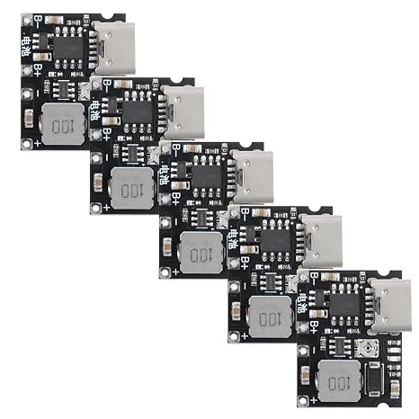 5pcs 3.7V to 9V DC-DC Converter 5V 2A Battery Charger for 18650 Power Module with Type-C