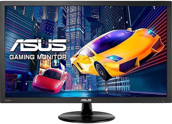 ASUS 21.5 inch Ultra Slim Gaming Computer Monitor - Full HD 1920x1080, 1ms Response Time, Built-in Speakers, HDMI Port, VGA Port - VP228HE