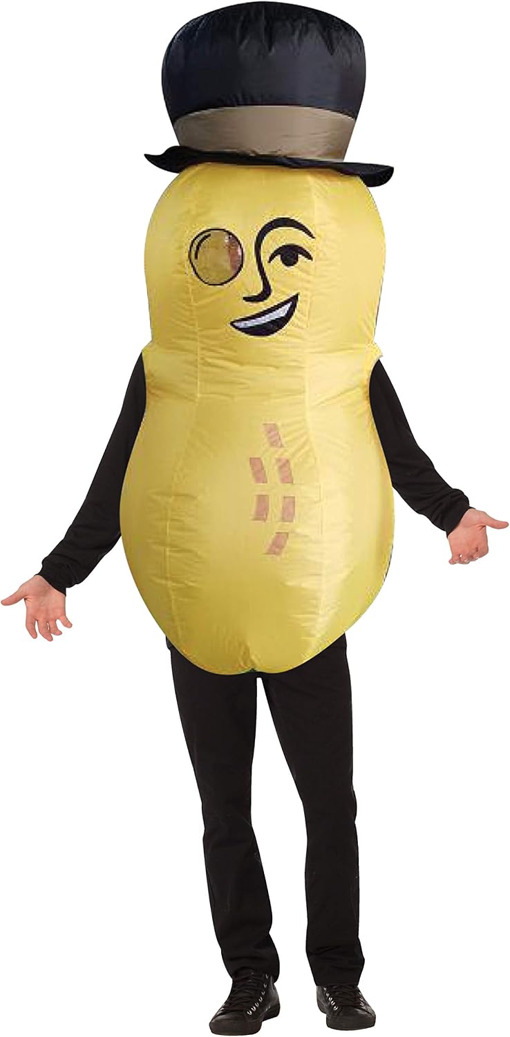 Rasta Imposta Mr. Peanut Inflatable Costume Planters Peanuts Womens Mens Dress Up Cosplay Party Costumes, Adult One Size