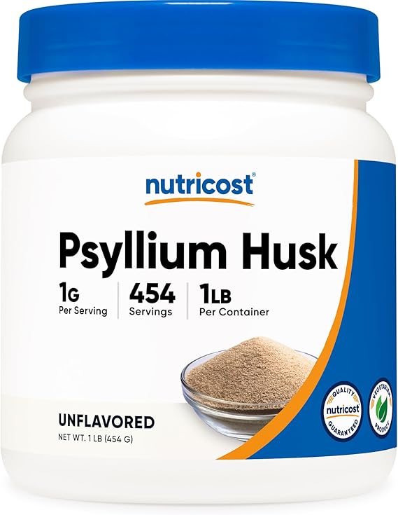 Nutricost Psyllium Husk Ground Powder 1lbs - Gluten Free and Non-GMO