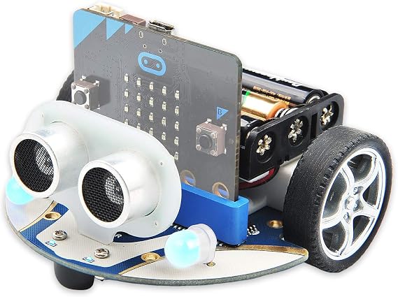 ELECFREAKS microbit Cutebot Kit Compatible with BBC Micro:bit V2 and V1, DIY Programmable Robot Car Kit, Makecode Coding Project, Graphical Makecode Coding Car with Tutorial (Without Micro:bit)