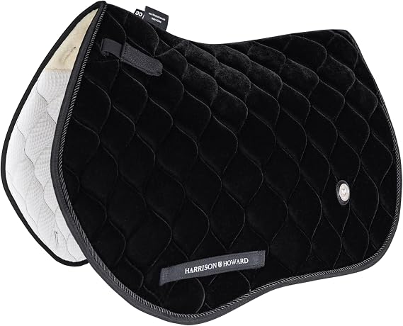 Harrison Howard Close Contact Horse Saddle Pad for Jumping, w/Velvet Hue