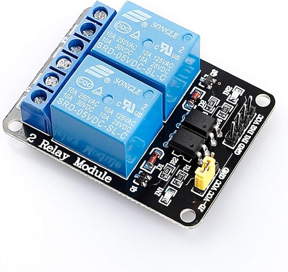 SunFounder 2 Channel DC 5V Relay Module with Optocoupler Low Level Trigger Expansion Board Compatible with Arduino R3 MEGA 2560 1280 DSP ARM PIC AVR STM32 Raspberry Pi