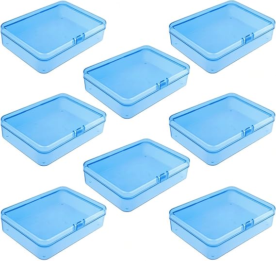 Goodma 8 x Blue Plastic Boxes 115mm x 85mm x 28mm