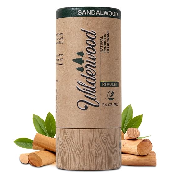 WILDERWOOD - Sandalwood | Good for Sensitive Skin | Probiotic Natural Deodorant | Aluminum Free & Baking Soda Free | Zero Parabens, Sulfates & Phthalates (2.6 oz)