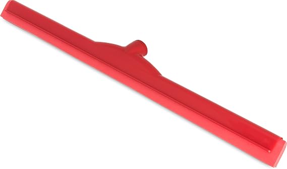 SPARTA 4156805 Plastic Floor Squeegee, Shower Squeegee with Double Foam for Window, Glass, Shower Door, Floor, Windshield, 24 Inches, Red, (Pack of 6)